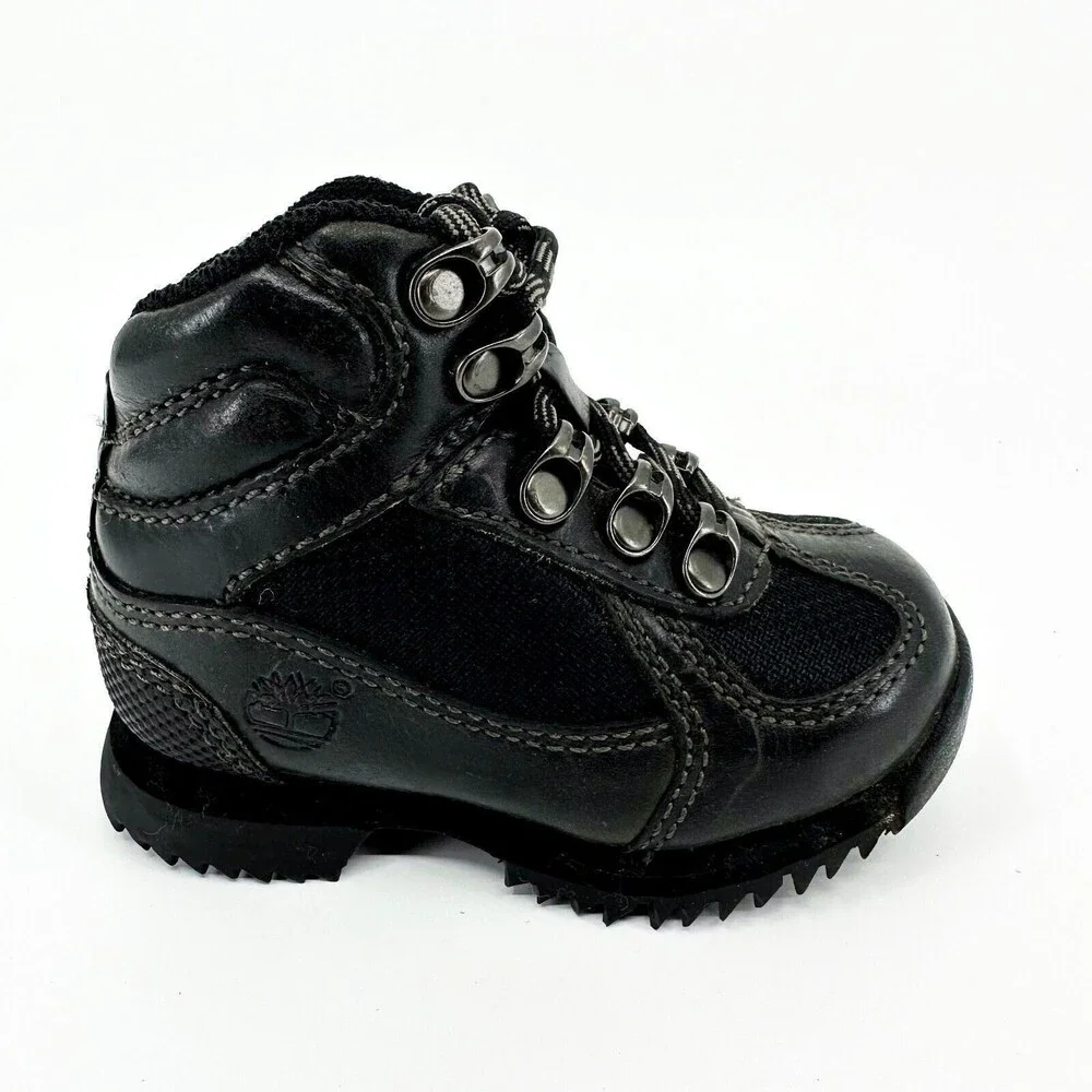 Timberland Toddlers 2.0 Euro Hiker Black Noir Size 4 Boots 57809